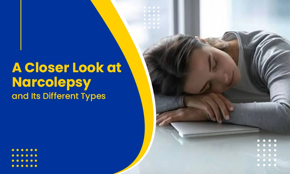 Narcolepsy and its different types with a person experiencing daytime sleepiness
